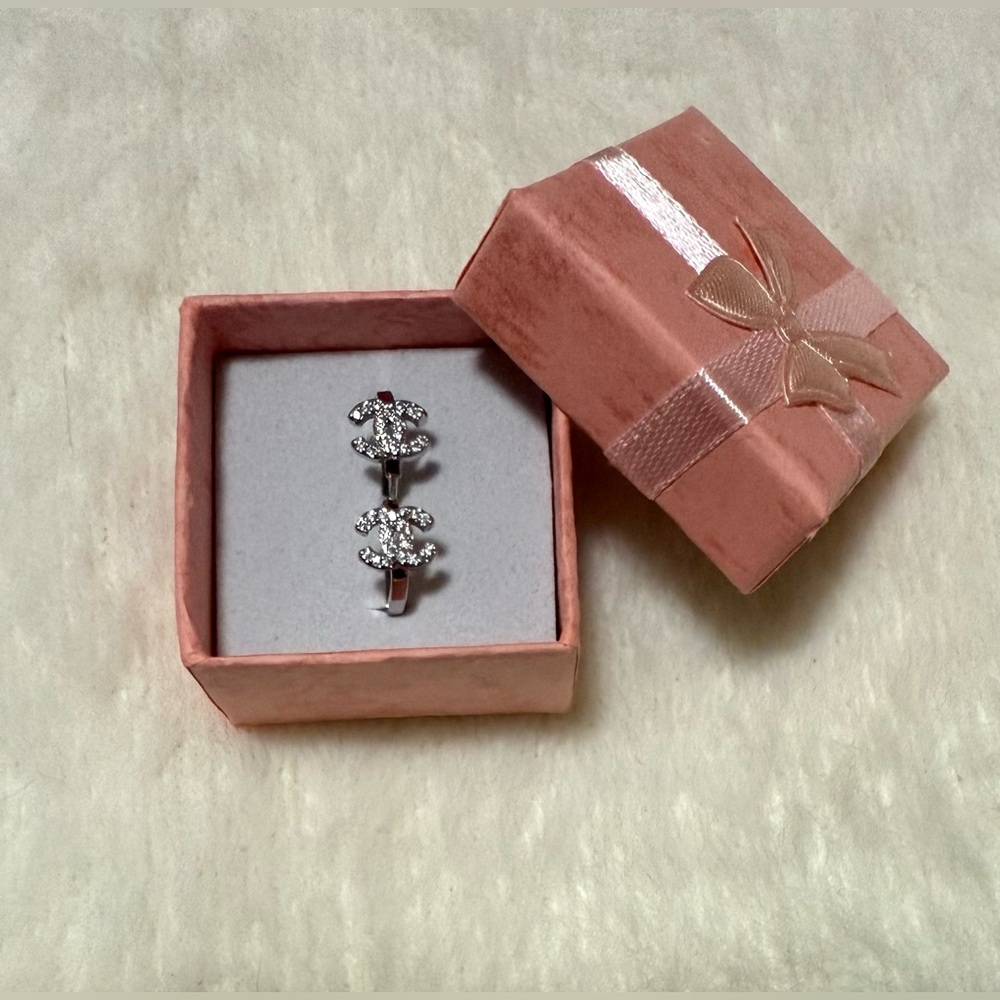 Mini-CC Earrings Silver-tone Fashion Jewelry